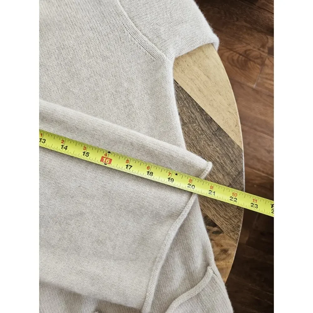 Reformation Bri Cashmere Long Open Front Cardigan Oatmeal Sz Small Tan Designer - Picture 13 of 14